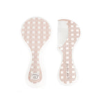 SPAZZOLA E PETTINE VICHY ROSA