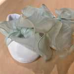 Ballerina Cerimonia con fiocco verde regolabile - Marlù