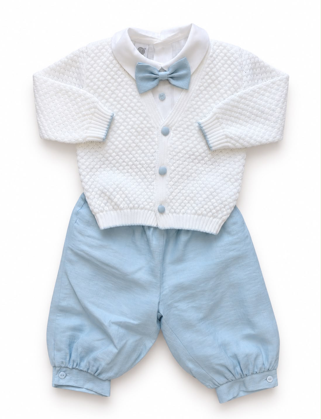 Completo Cerimonia 4Pz Azzurro e Bianco - Marlù