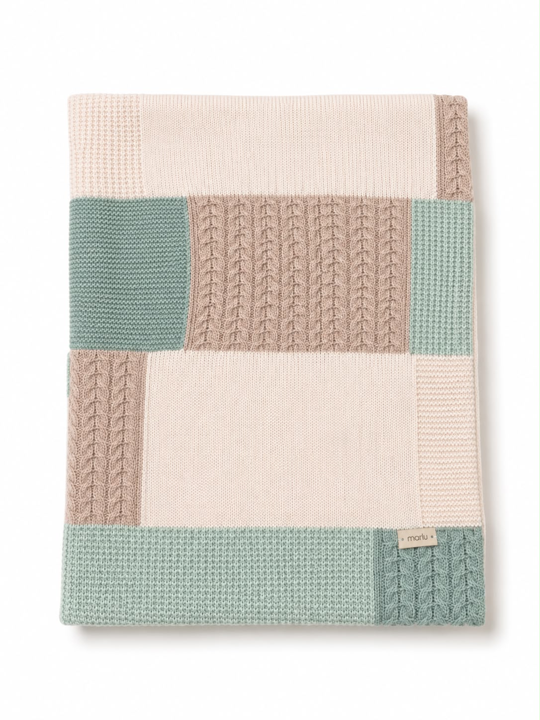 Coperta in Pura Lana Lichene/Cammello - Marlù