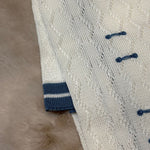 Copertina in filo Blu e Bianco - Marlù