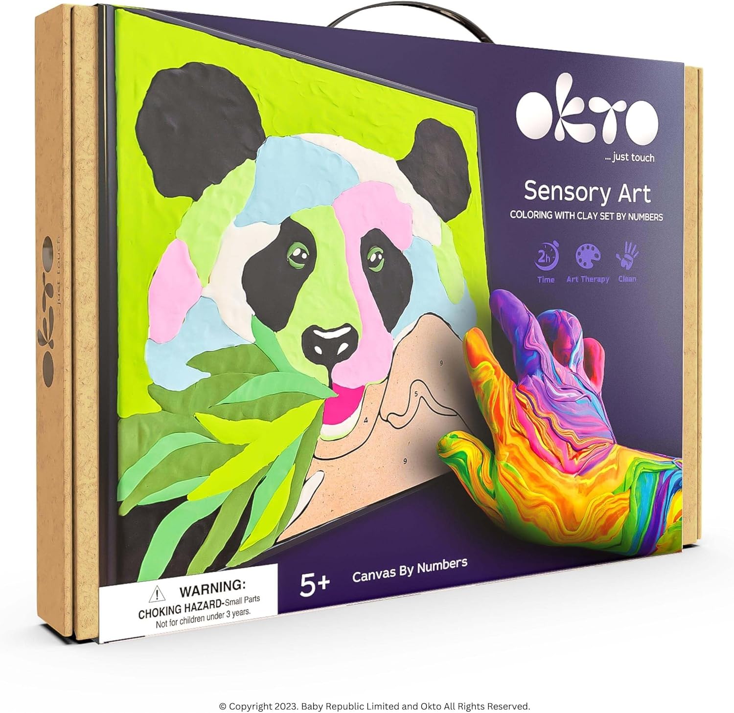 Set da colorare con argilla Panda - Okto