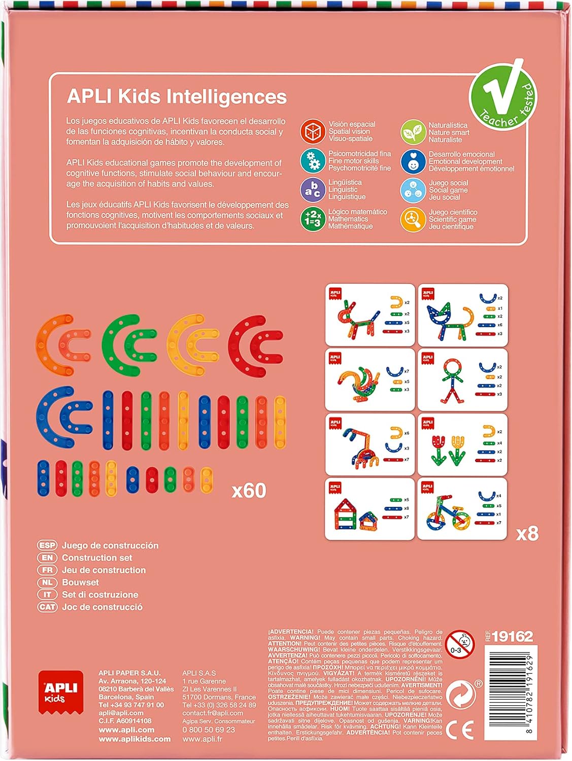 Set di costruzione Design Builder 60 pezzi - Apli Kids