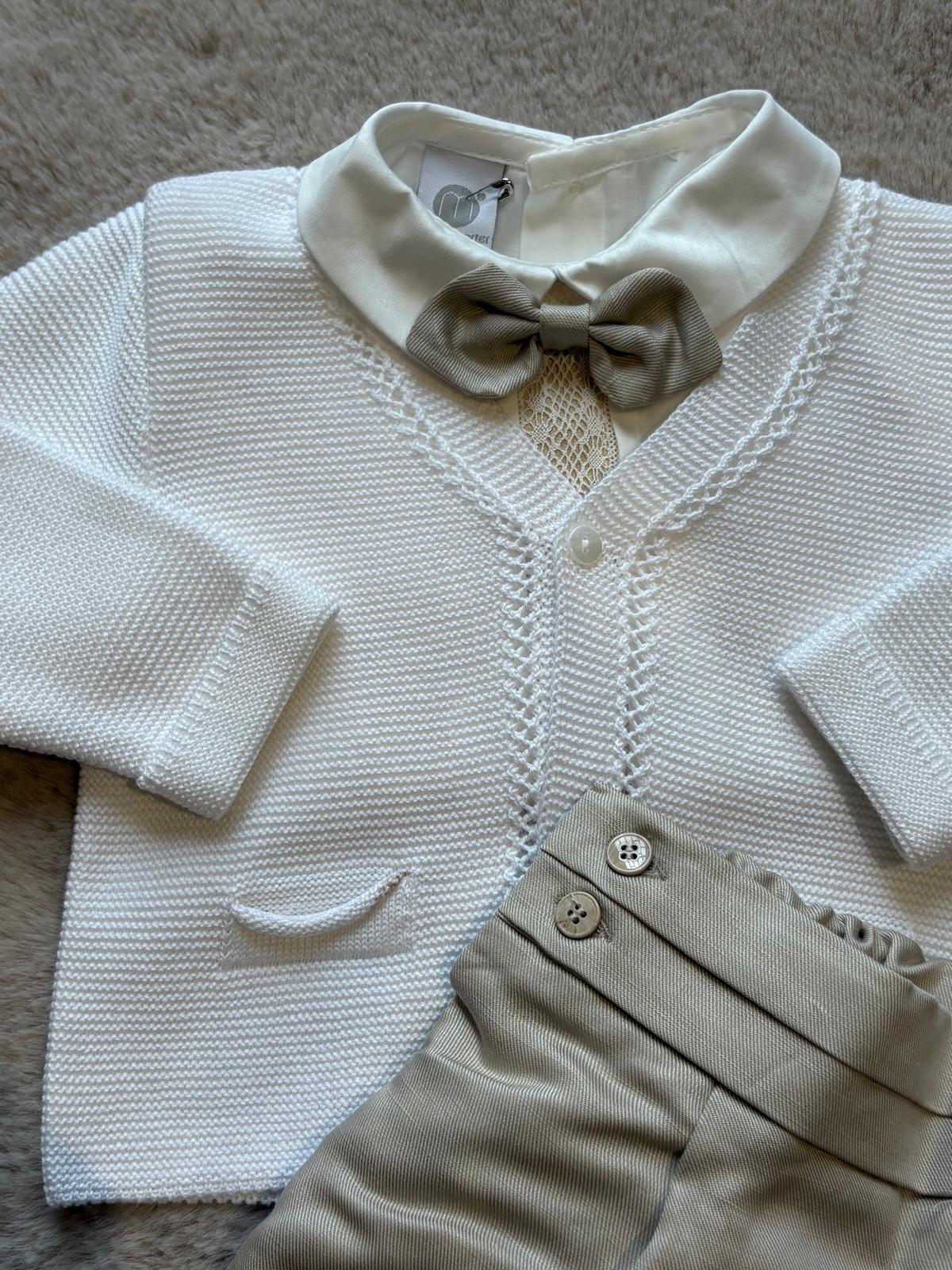 Completo Cerimonia Bianco e Sabbia - Marlù