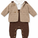 Set Salopette + Cardigan + Body - Hust&Claire