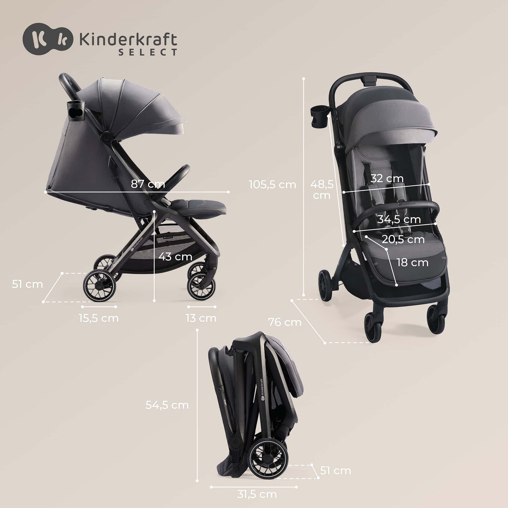 Passeggino NUBI 2 in Verde - Kinderkraft