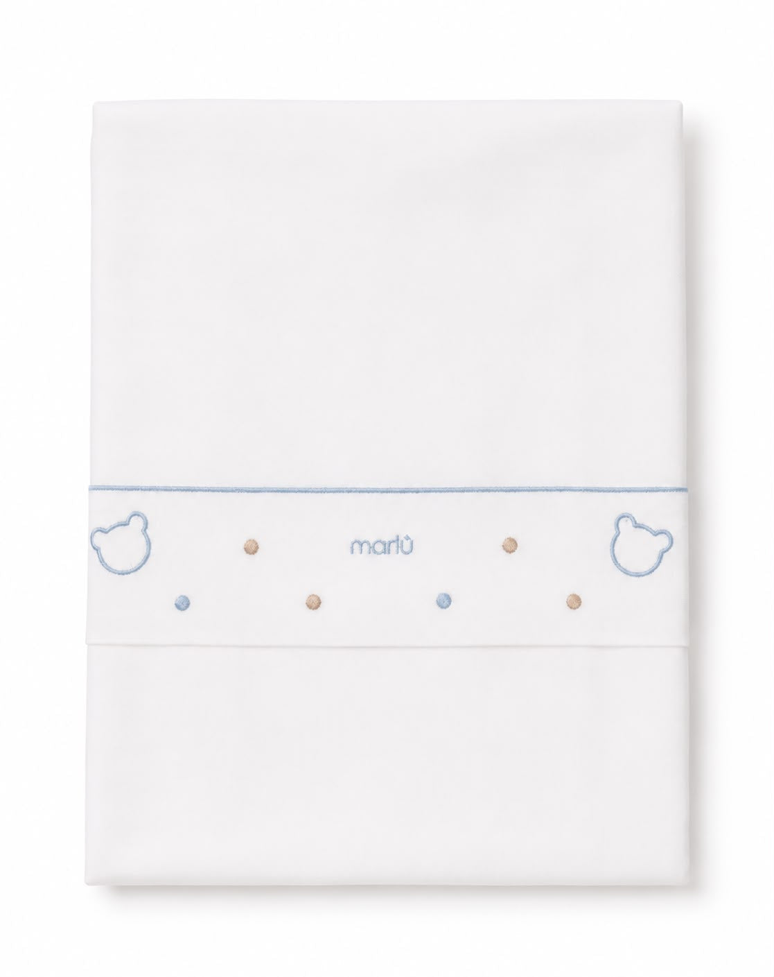 Set Lenzuola Azzurro Orsetto Pois - Marlù
