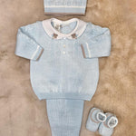 Set 4Pz Azzurro con ricamo Orsetto - Marlù