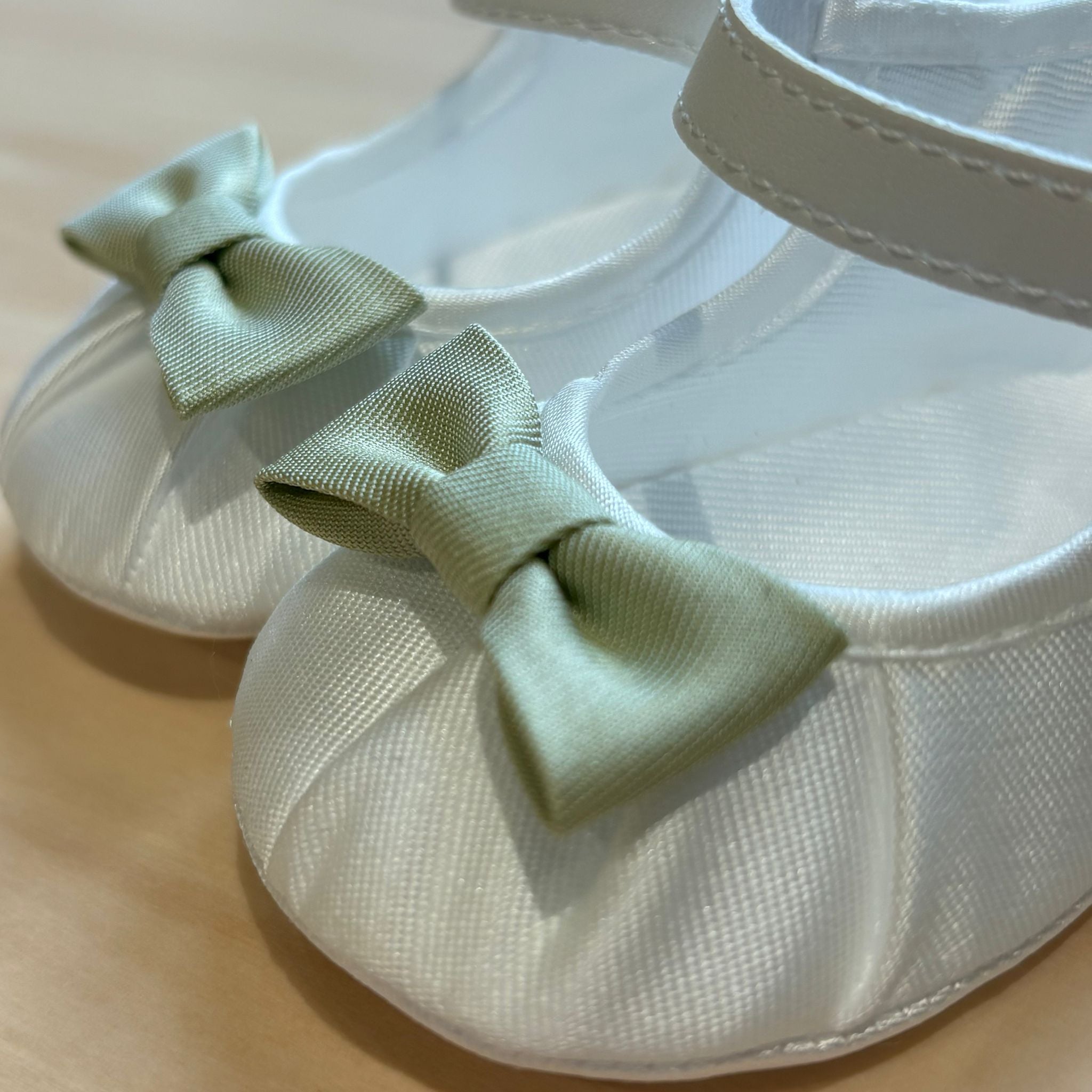 Ballerine Cerimonia con Fiocchetto Verde Salvia - Minù