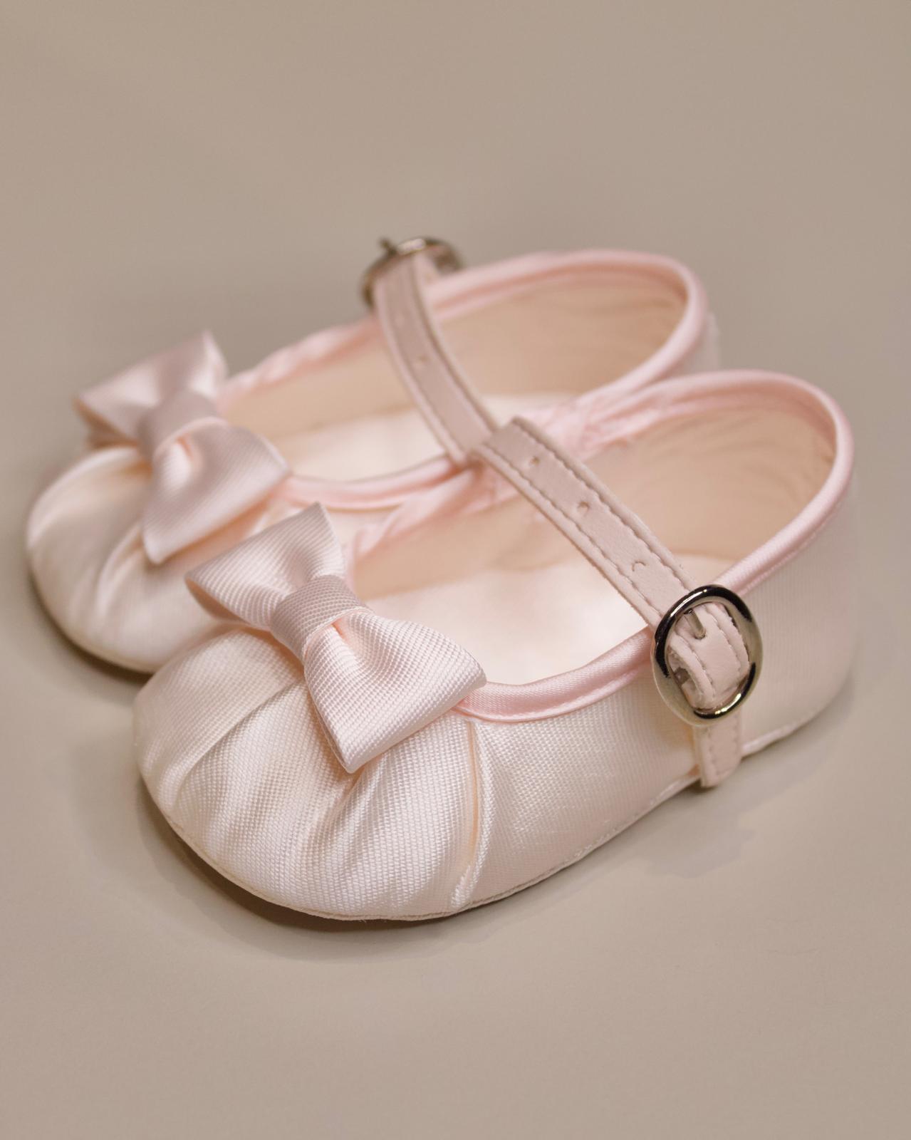 Scarpette Rosa Satinate con Fiocchetto - Minù