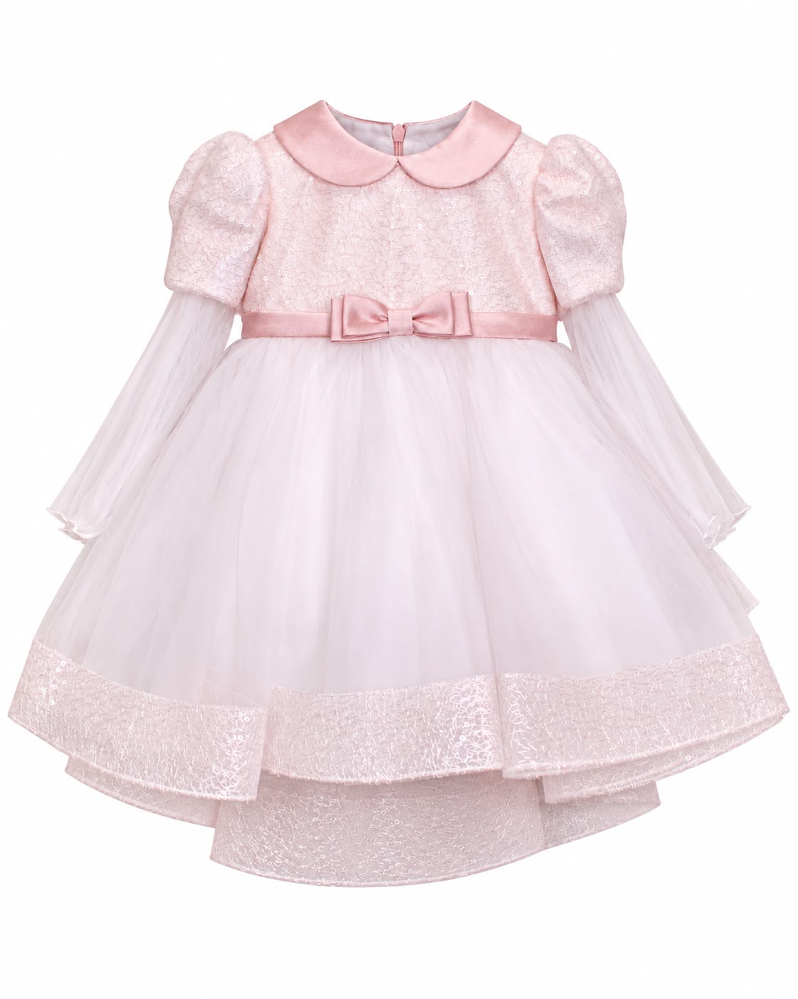 Vestitino Cerimonia Rosa con Fiocco sul Retro - Minù