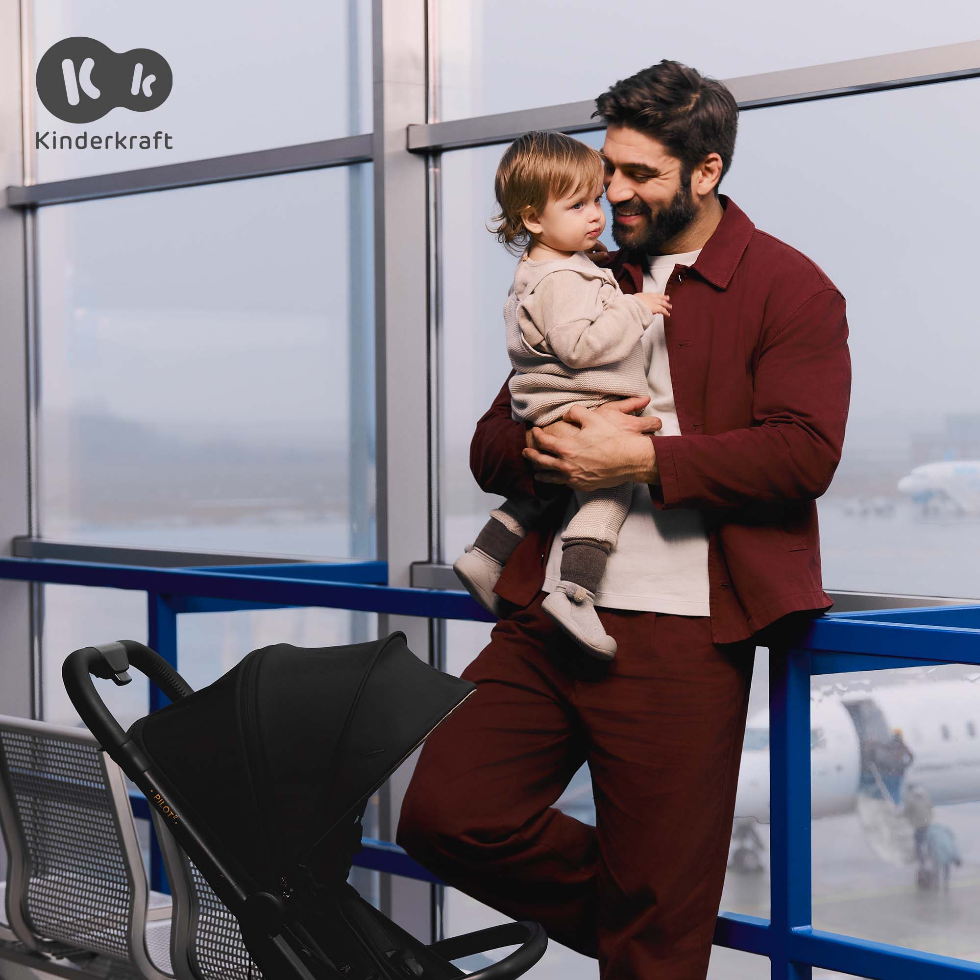Passeggino per aereo PILOT 2 Grigio - Kinderkraft