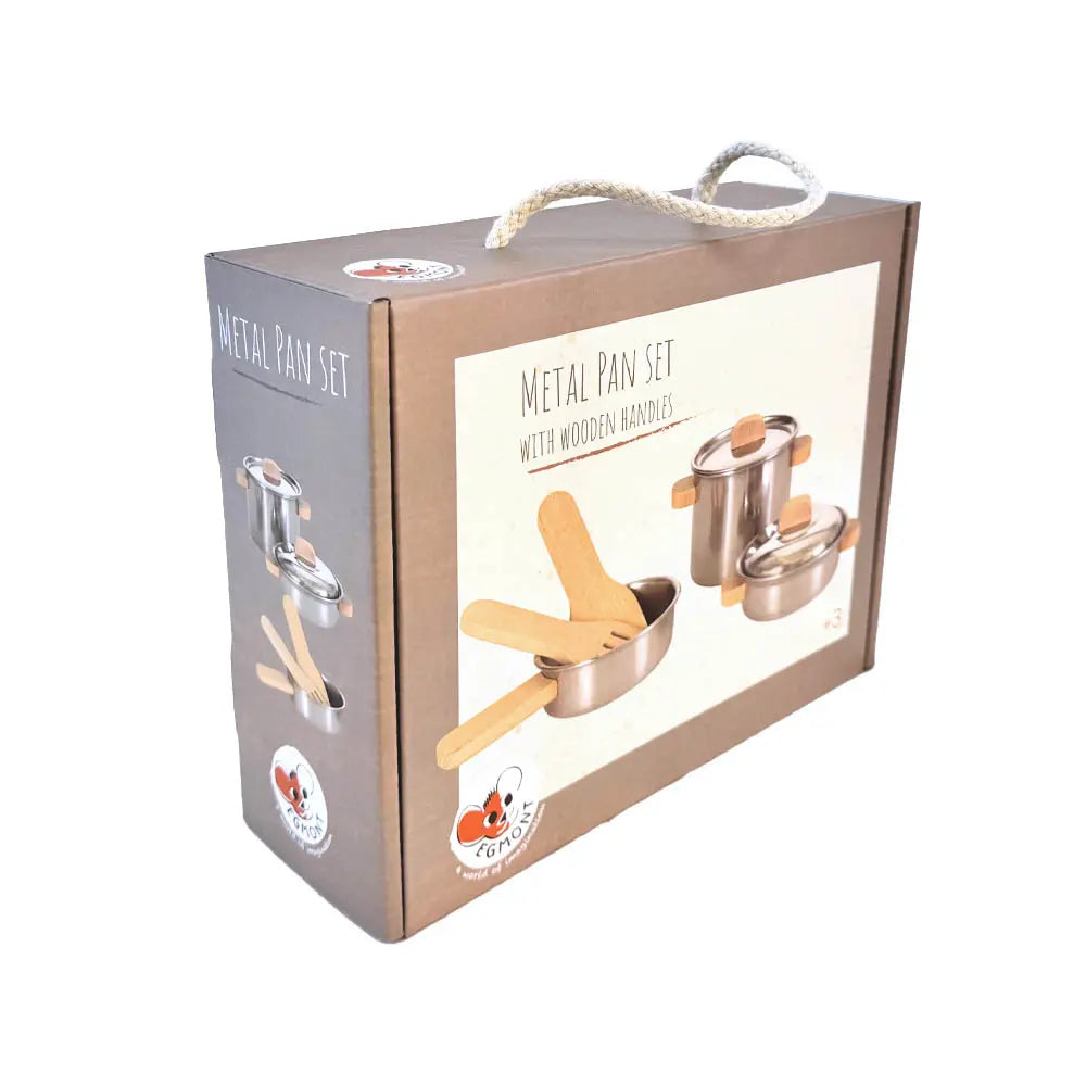 Set di padelle con manico in legno - Egmont Toys