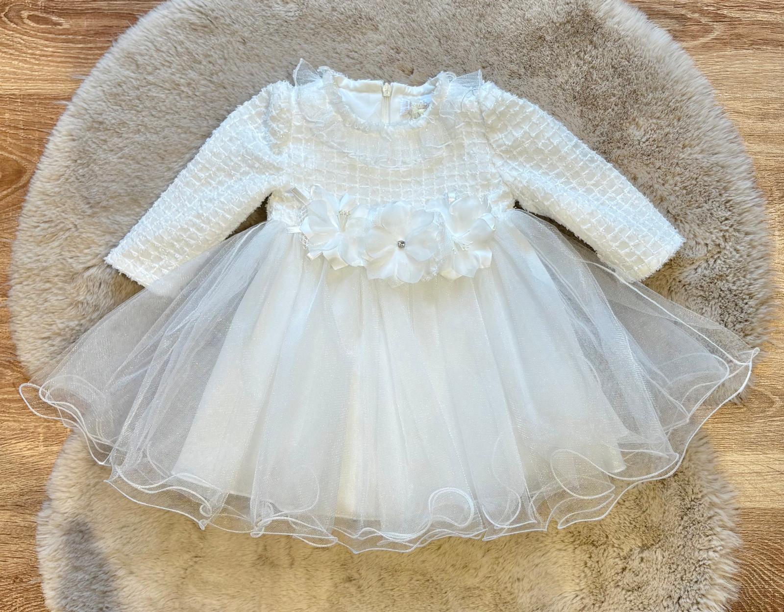 Vestitino Cerimonia con tulle e fiori in vita - Bimbalò