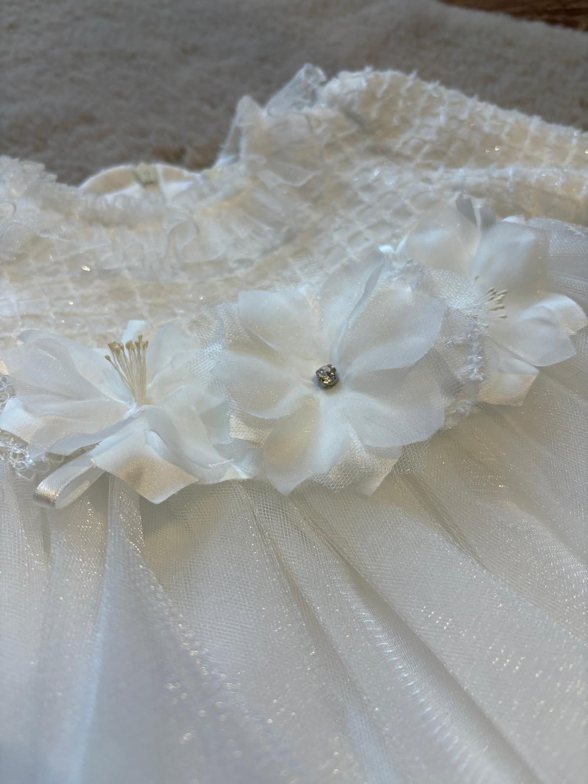 Vestitino Cerimonia con tulle e fiori in vita - Bimbalò
