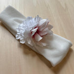 Fascetta Cerimonia Bianca con Dettaglio Rosa - Minù