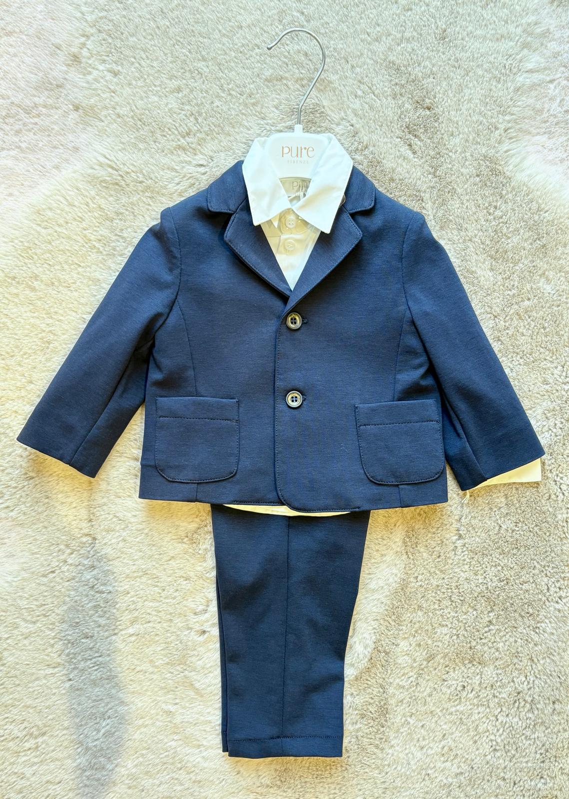Completo Cerimonia 3Pz Blu - PURE Firenze