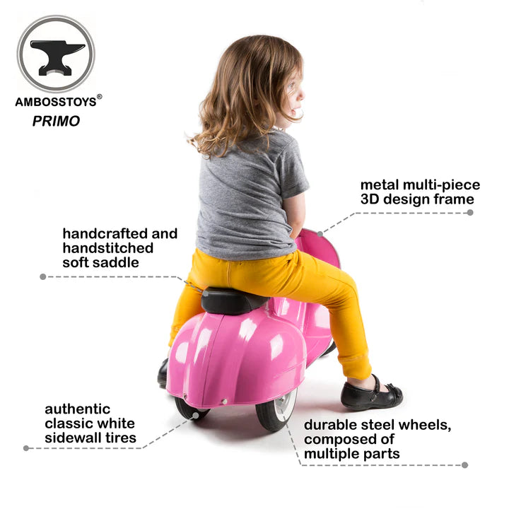 PRIMO Ride On Kids Vespa Rosa - AmbossToys