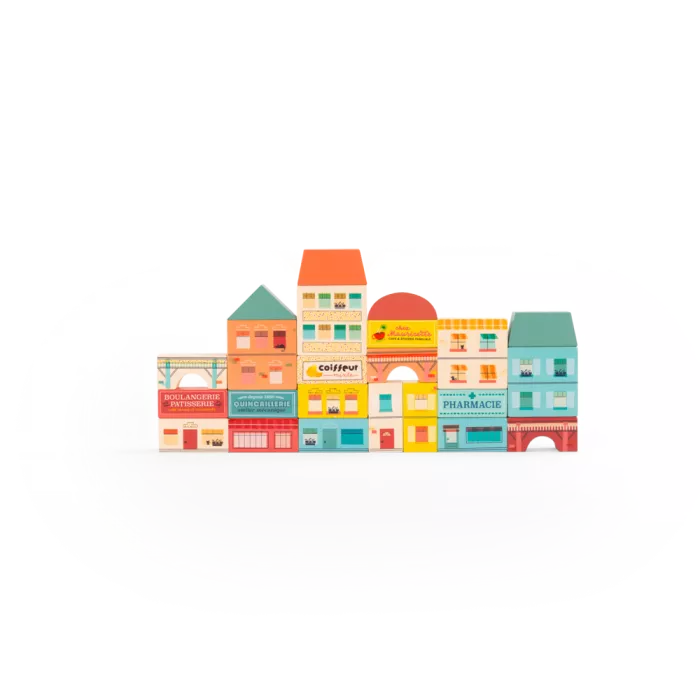 Blocchi da costruzione del villaggio 34 pezzi - Moulin Roty