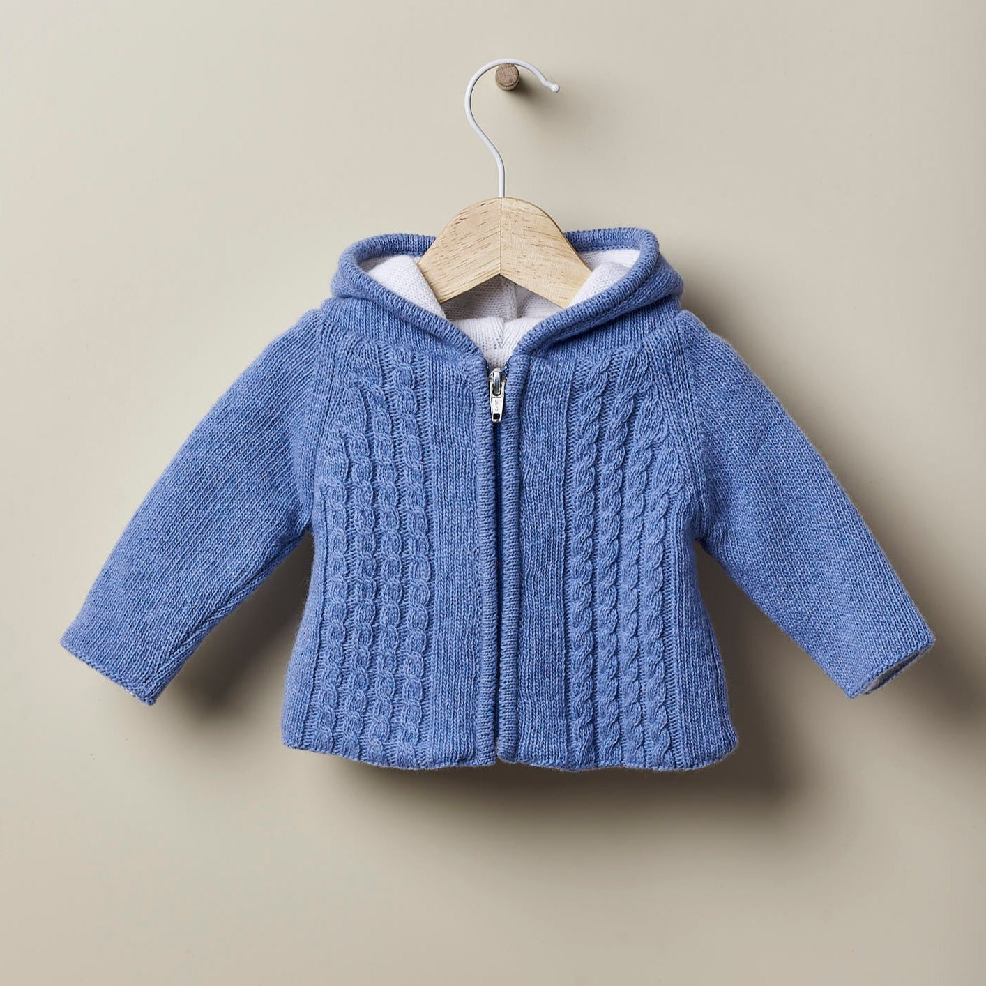 Cappotto in lanamerino e cashmere 6 e 9 mesi blu - WEDOBLE