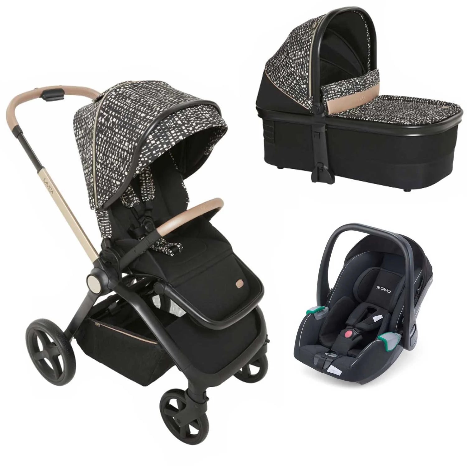 Trio Mysa con seggiolino auto Recaro Avan Glam Dew Re Lux - Chicco