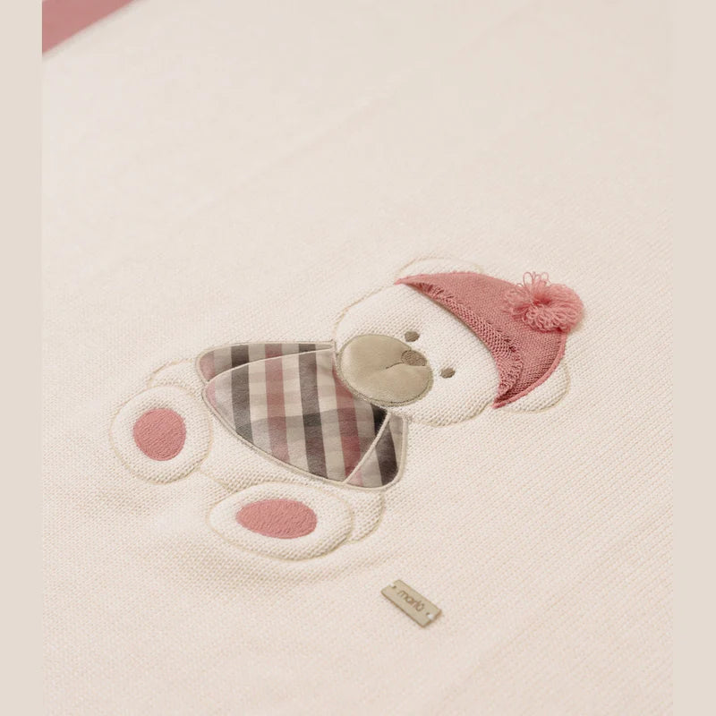 Coperta neonata lana vergine 100% natural - Marlù