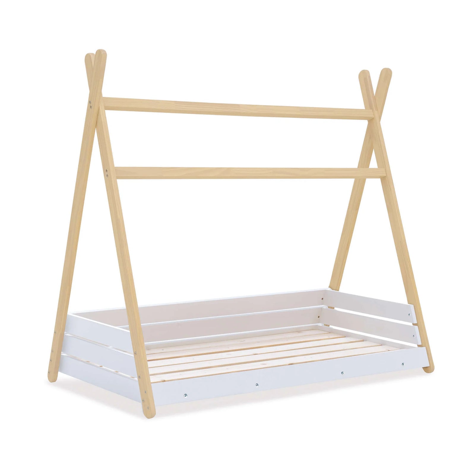 Struttura letto Montessori 70x140 cm a forma di capanna in legno - Alondra