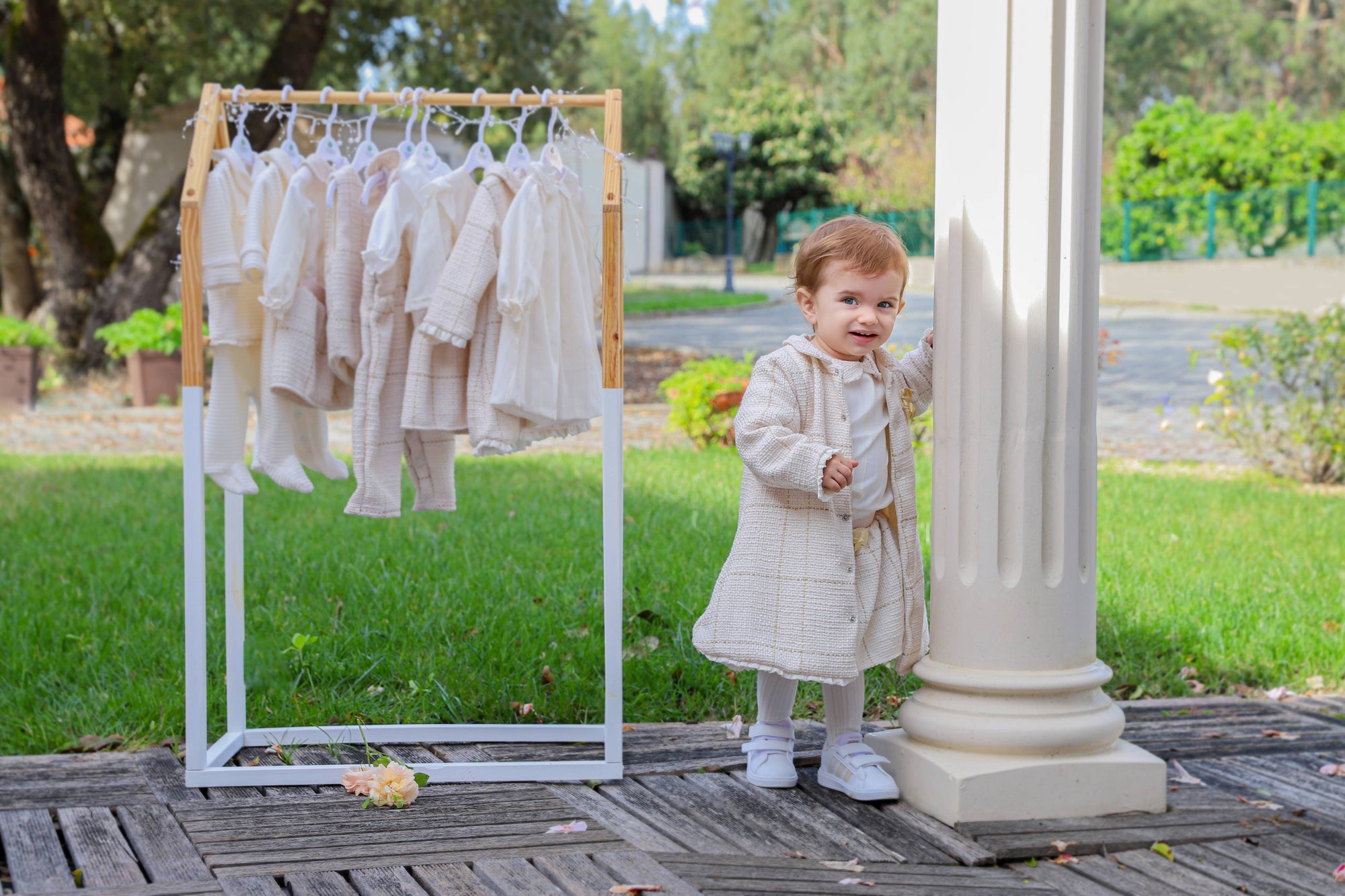 Cappottino Beige e oro con fiocco - Dalla 3 alla 12 mesi - FS BABY