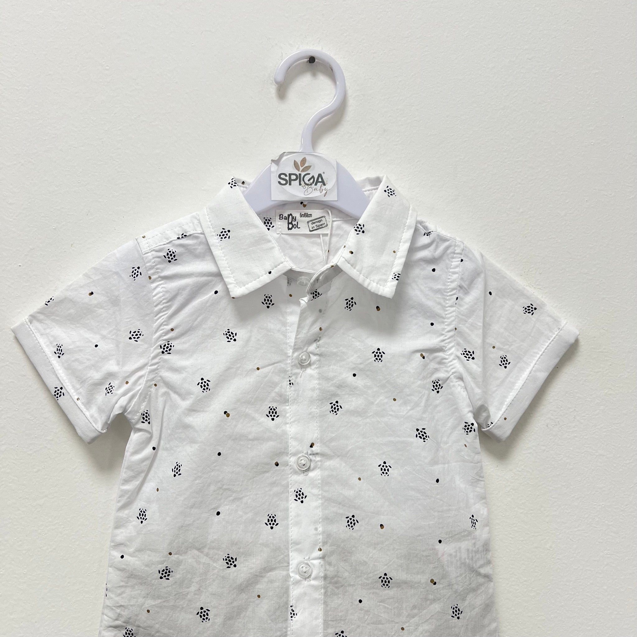 Abitino bambino con camicia e pantaloncino estivo - dalla 6 alla 24 mesi