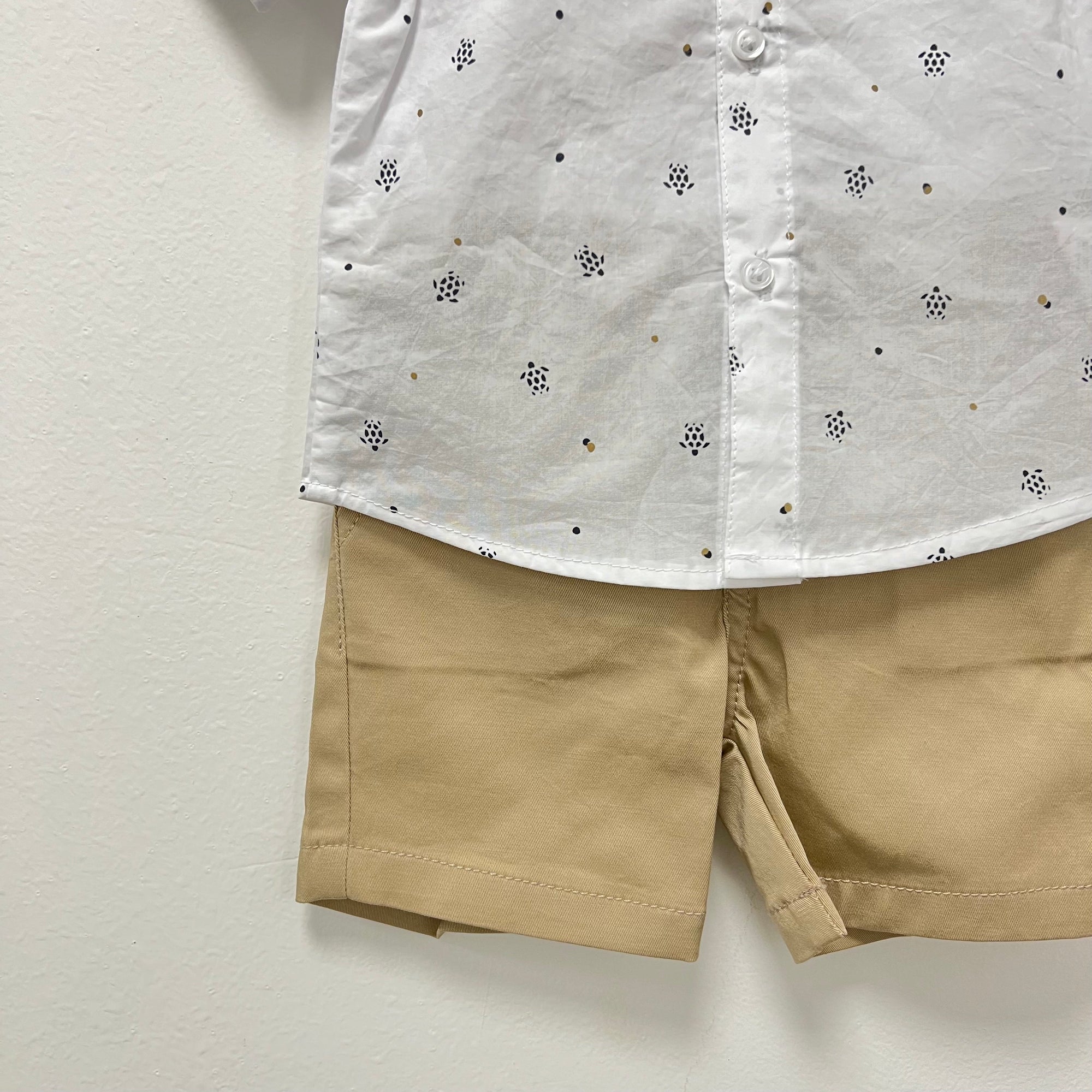 Abitino bambino con camicia e pantaloncino estivo - dalla 6 alla 24 mesi