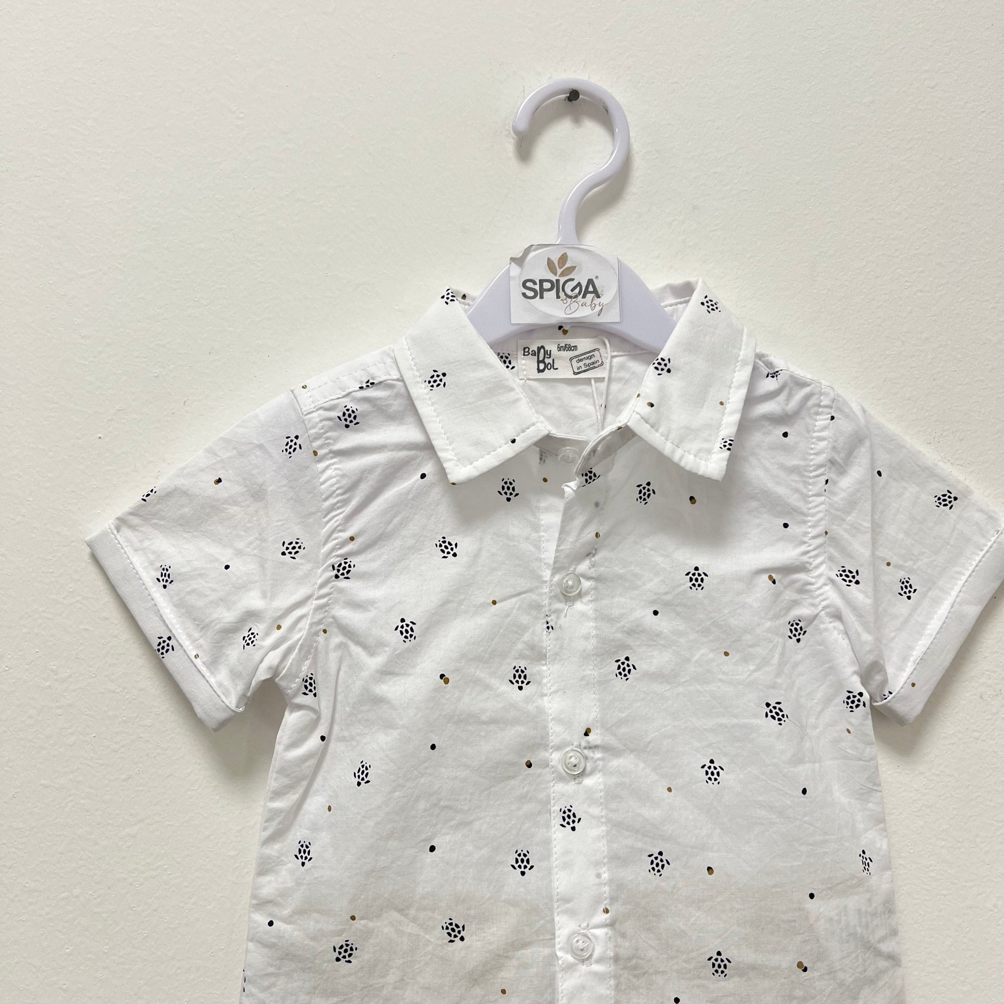 Abitino bambino con camicia e pantaloncino estivo - dalla 6 alla 24 mesi