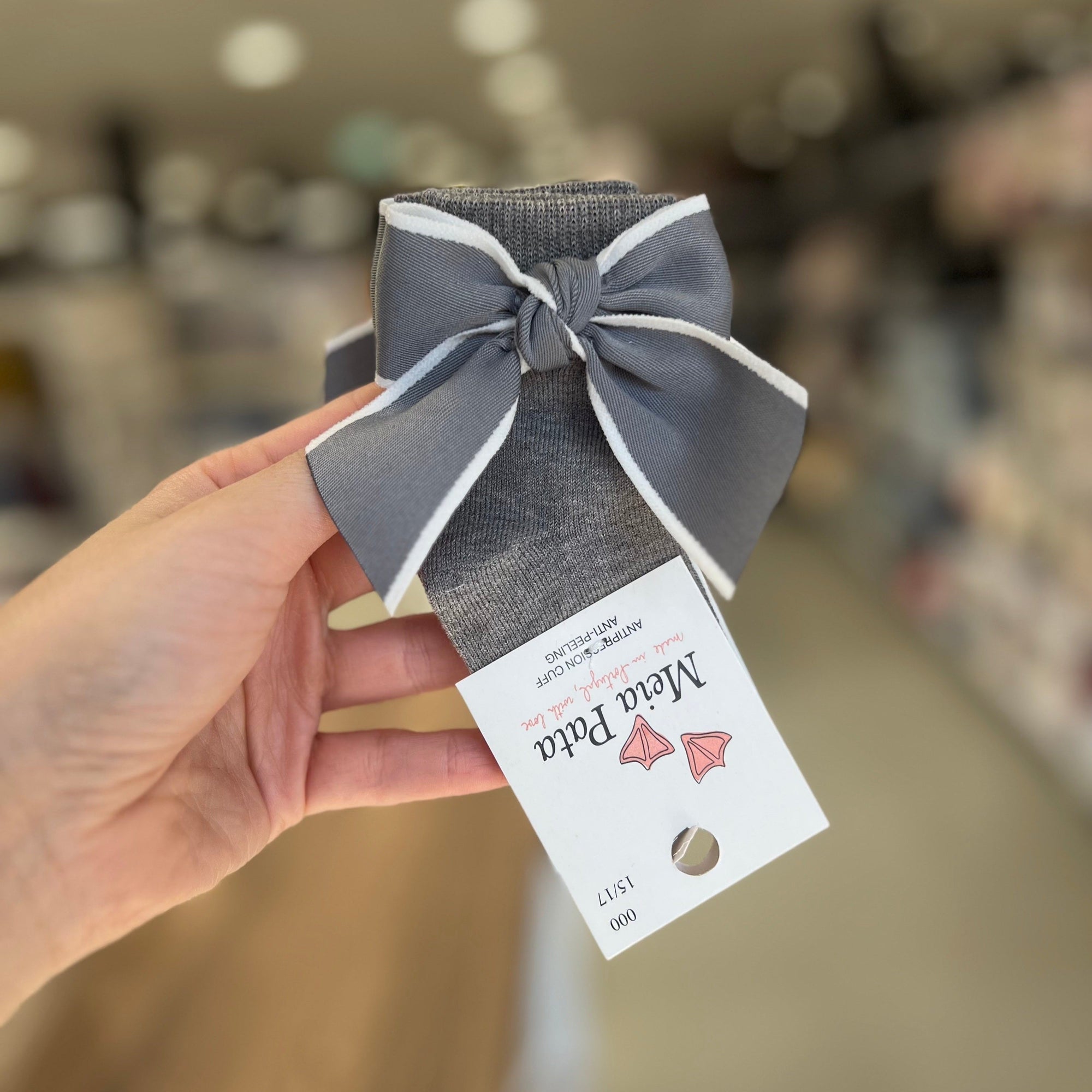 Calzini Grigio con Fiocco  - MEIA PATA