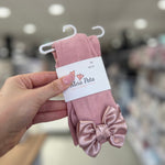 Collant Rosa o Beige con Fiocco in Raso  - MEIA PATA