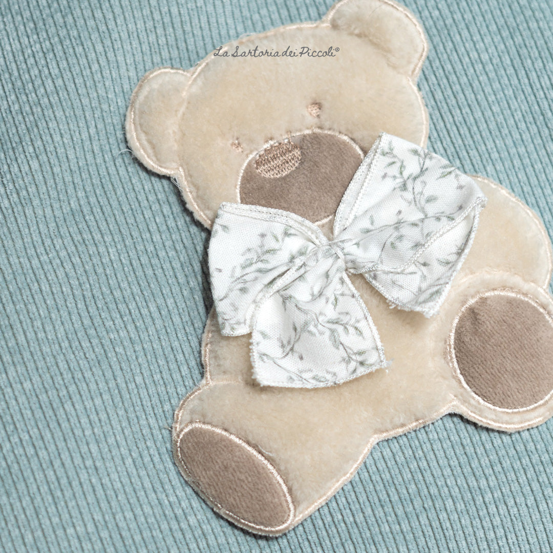 Coperta In Velluto Verde - La Sartoria Dei Piccoli