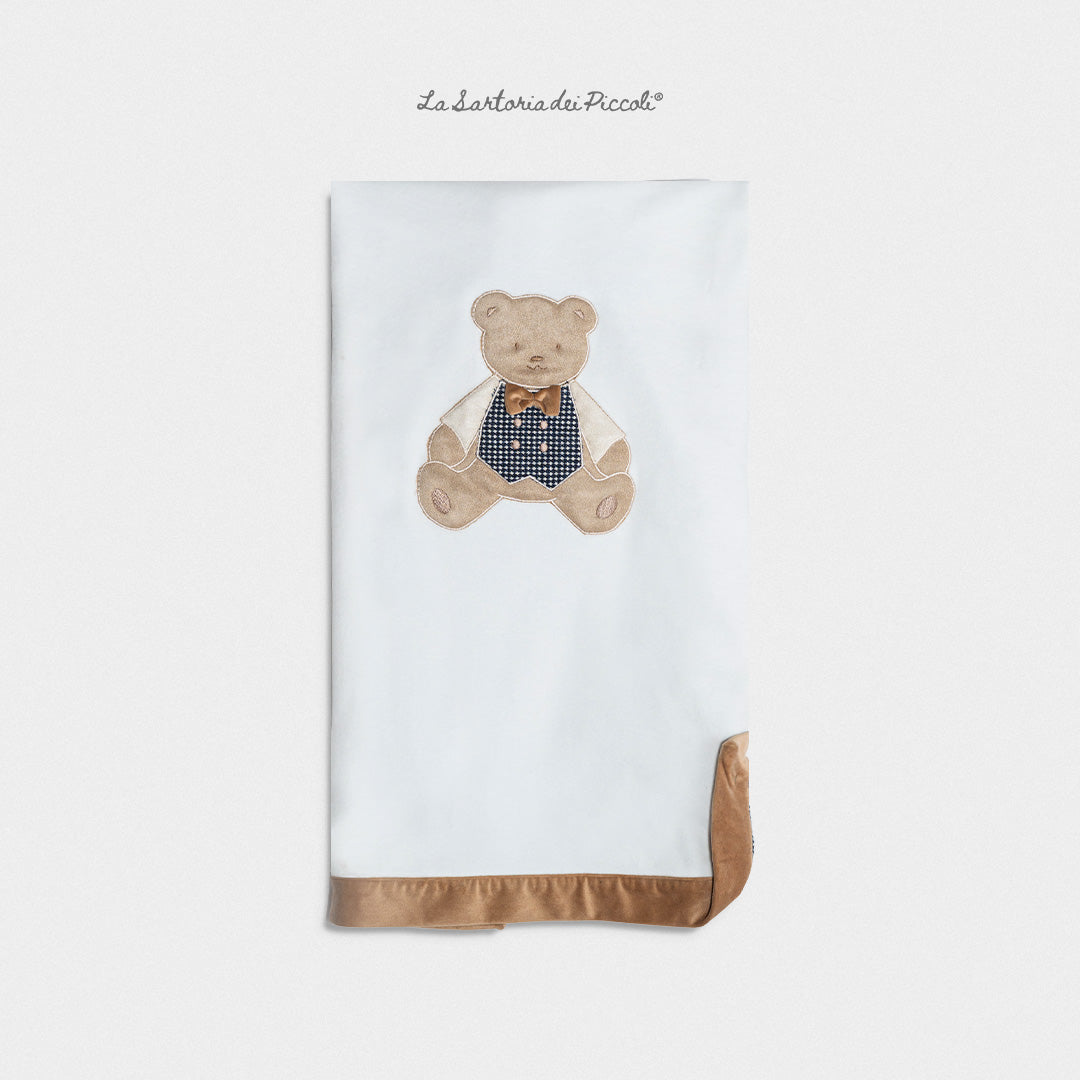 Coperta Panna con Orso - La Sartoria Dei Piccoli