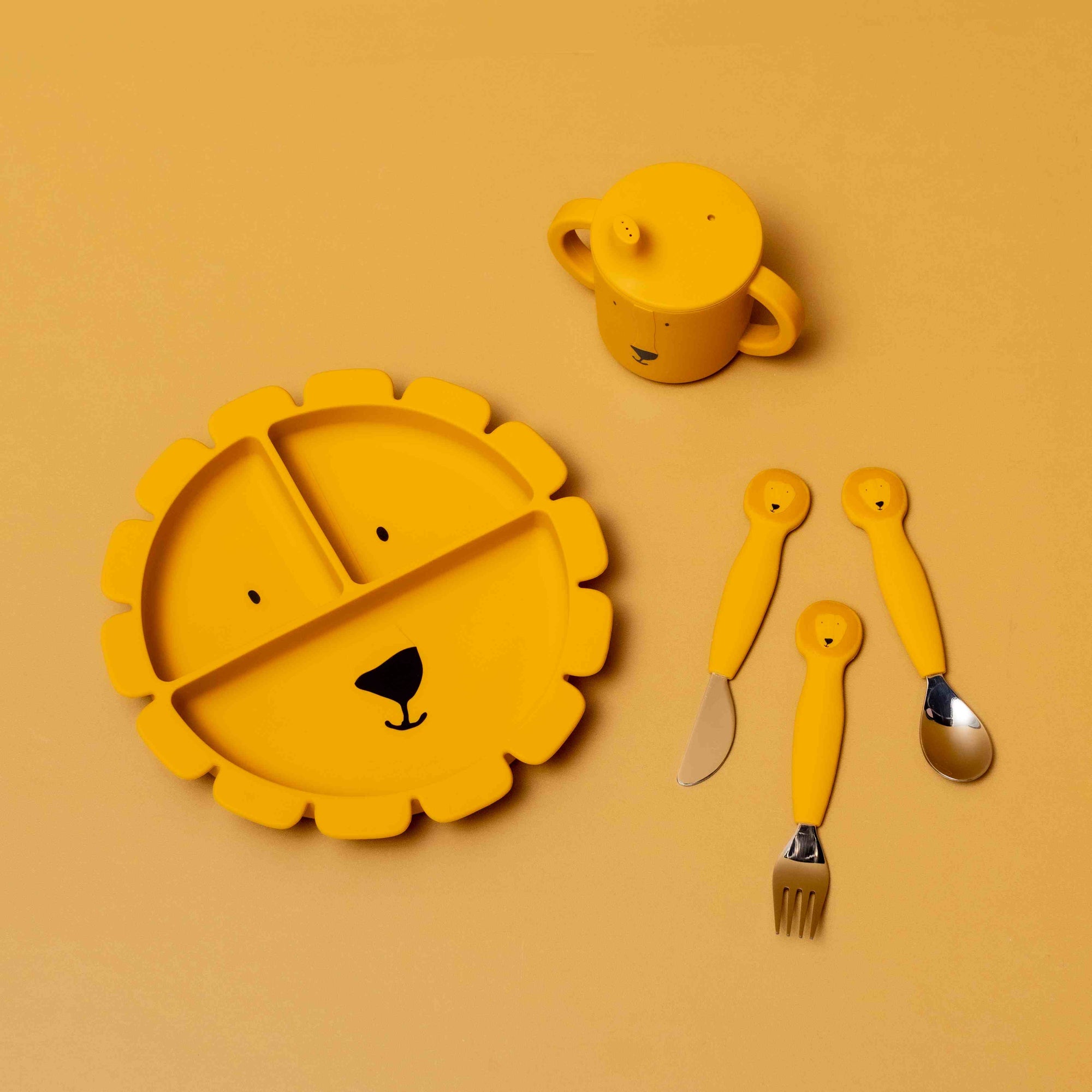 Set di posate in silicone confezione da 3 - Mr. Lion - Trixie