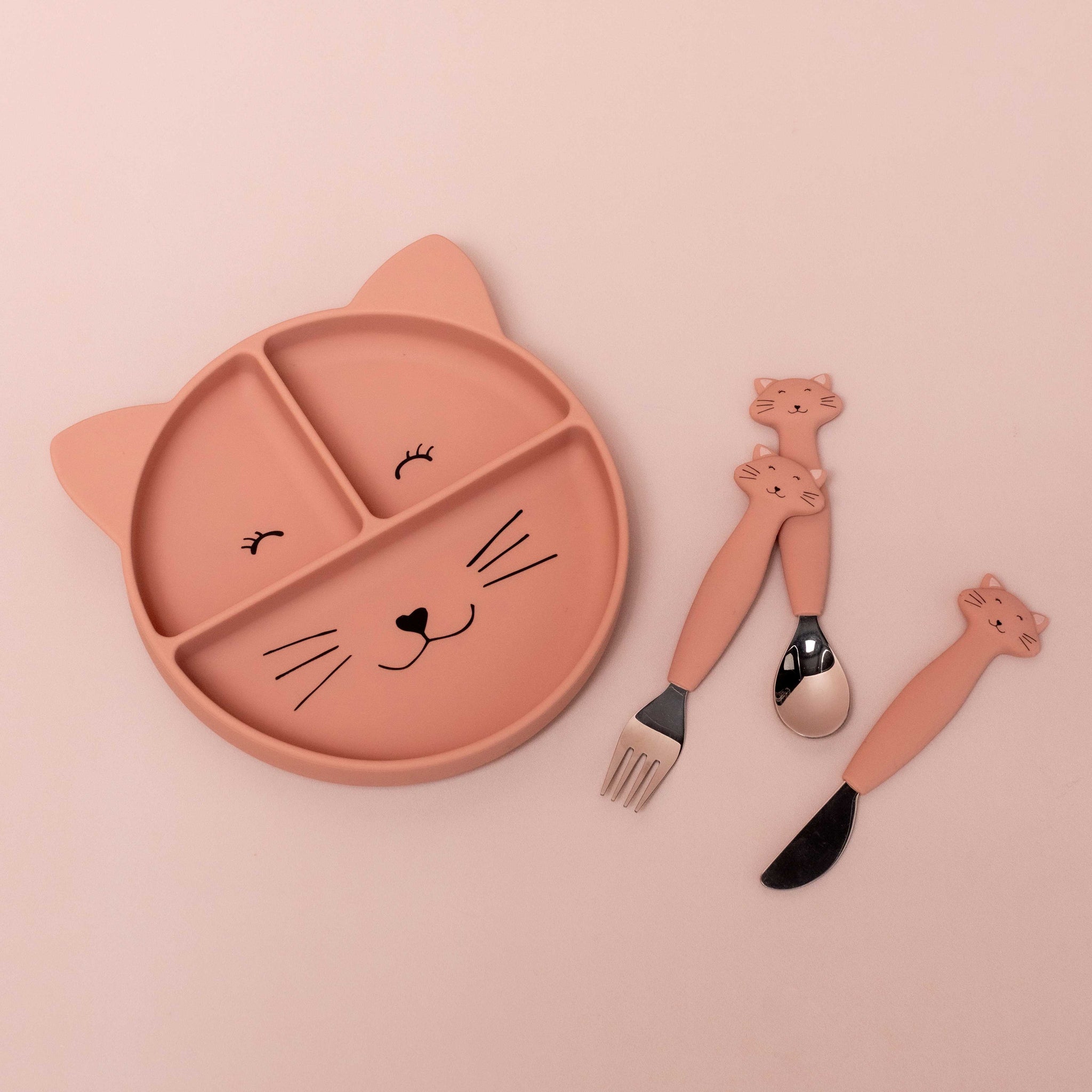 Set di posate in silicone confezione da 3 - Mrs. Cat - Trixie