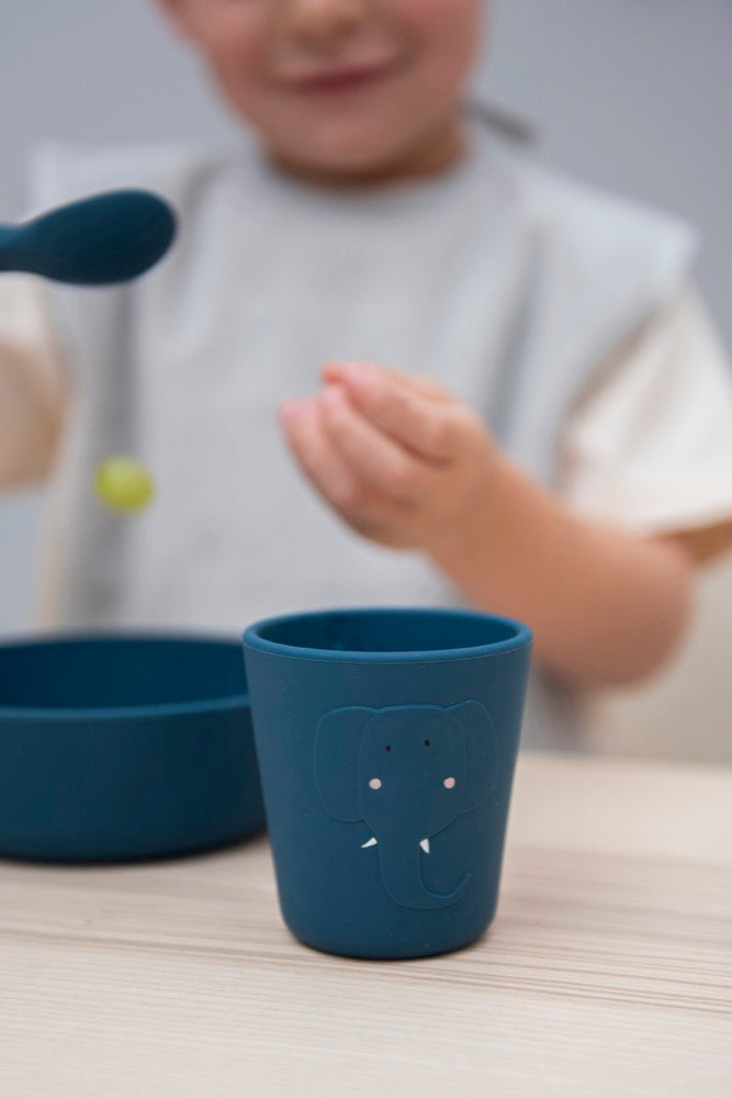 Set 2 bicchieri in silicone Mrs. Elephant - Trixie