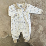 Pigiama in caldo cotone invernale beige 0 e 9 Mesi - Babidu