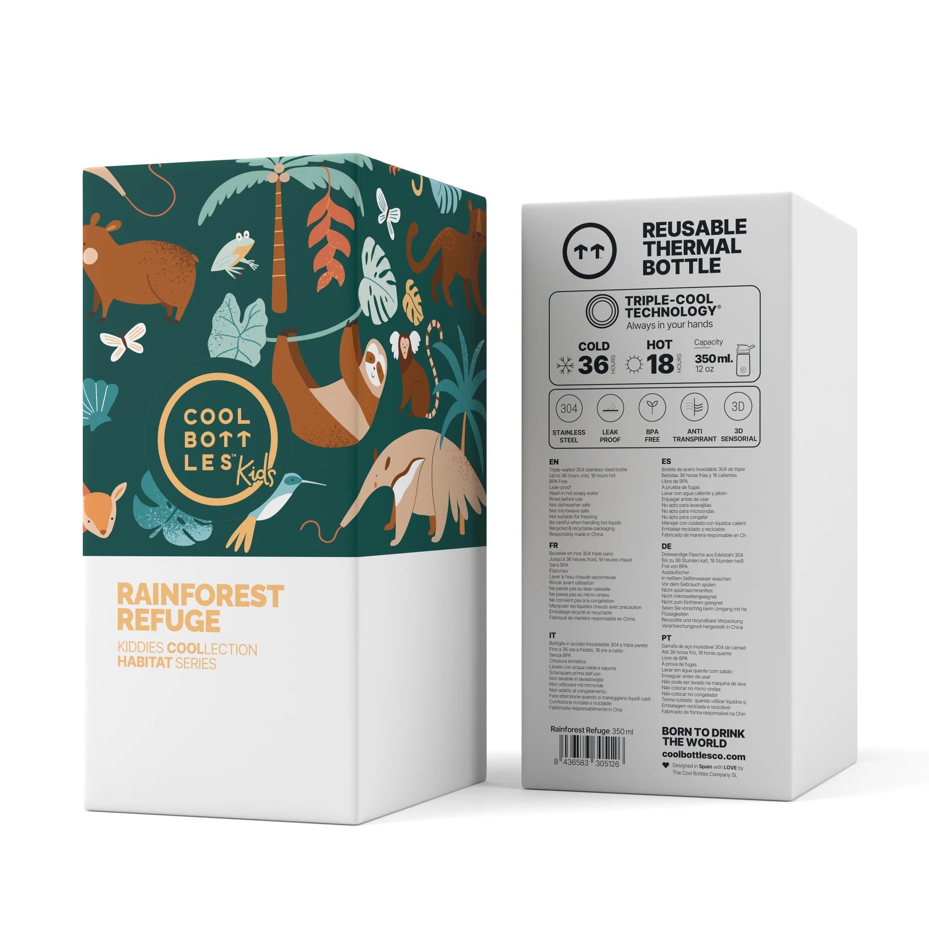 Borraccia Rainforest Refuge 350ml - Cool Bottles