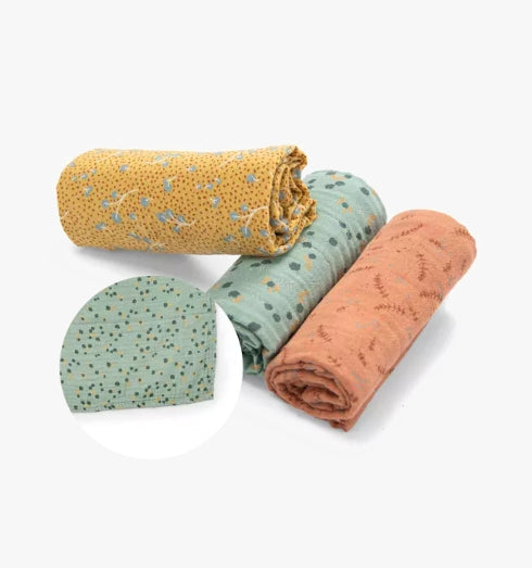 Set di 3 mussole stampate - Moulin Roty