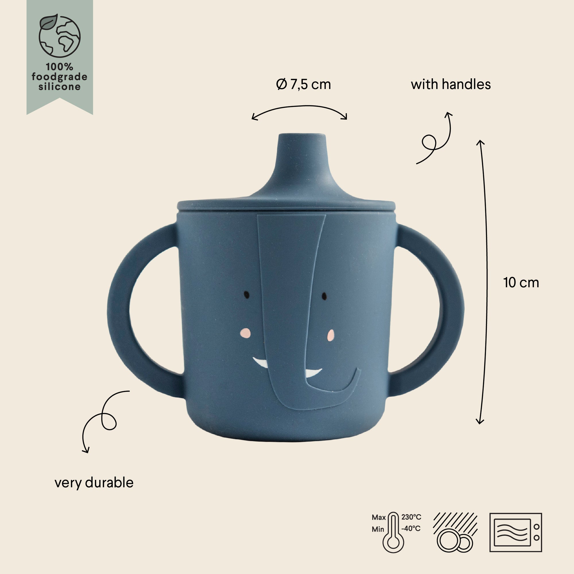 Tazza con beccuccio in silicone Mrs. Elephant - Trixie