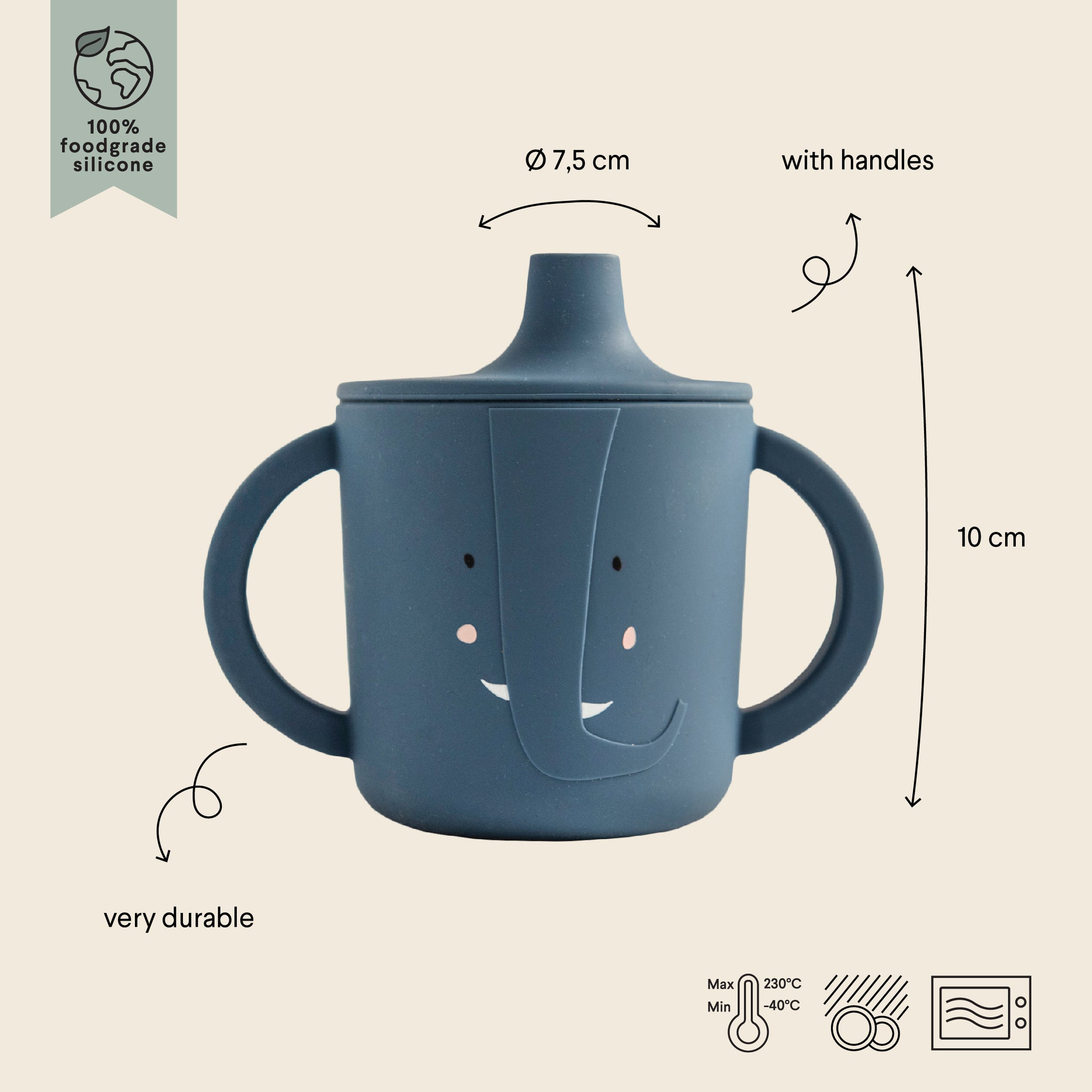 Tazza con beccuccio in silicone Mrs. Elephant - Trixie
