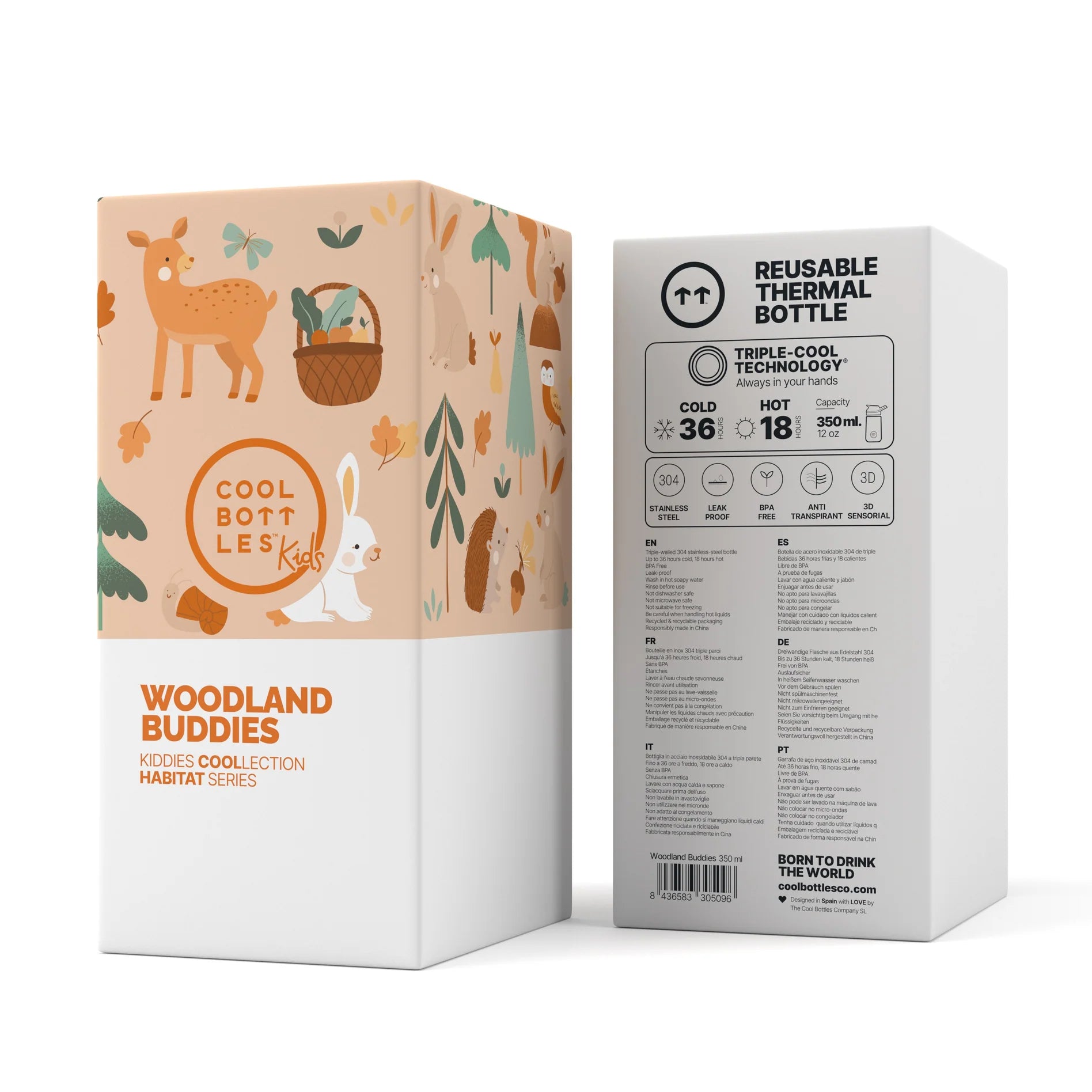 Borraccia Woodland Buddies 350ml - Cool Bottles
