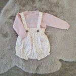 Salopette e maglioncino rosa 3 e 6 mesi - WEDOBLE