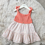 Abito Estivo con Corpino in Maglia e Gonna a Fiori - Wedoble