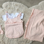 Pagliaccetto in Cotone Rosa Lavorato a Maglia - Wedoble