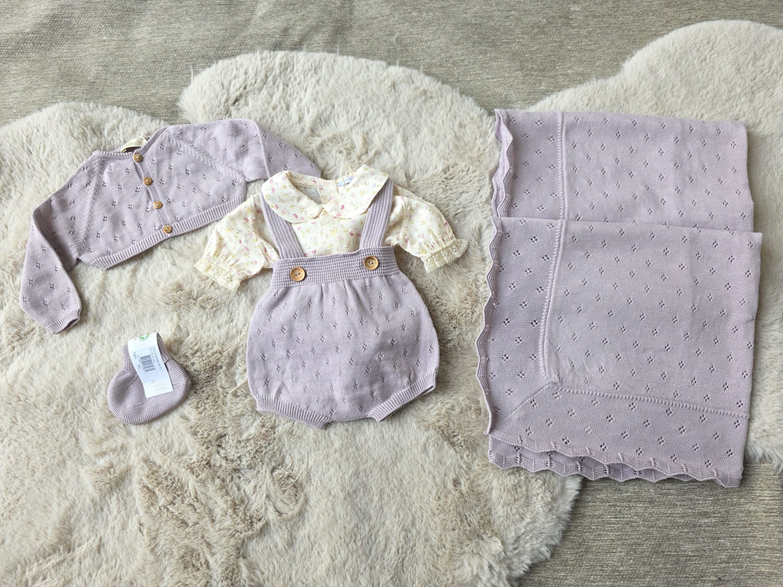 Completo in cotone organico lilla - Wedoble