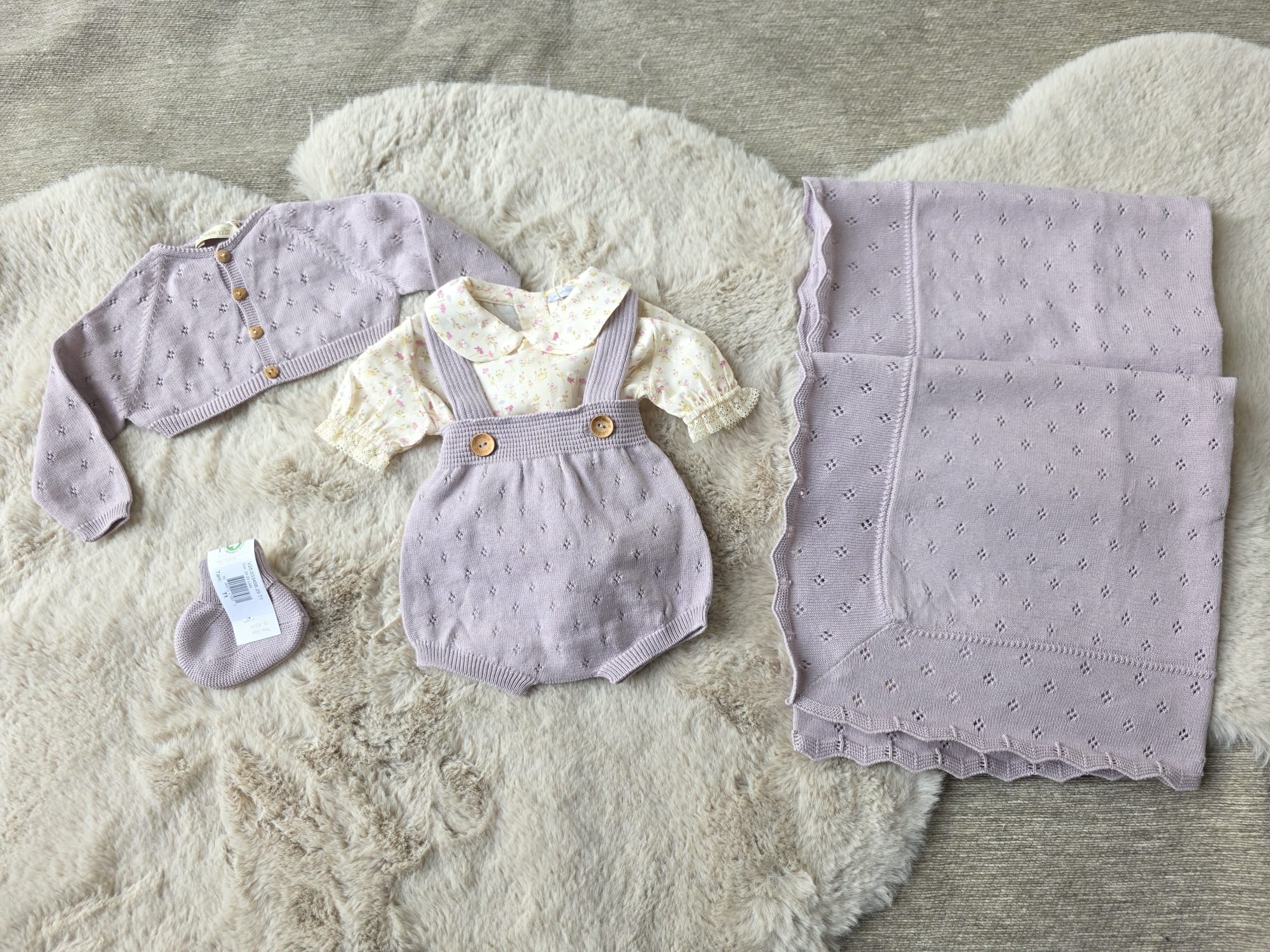 Completo in cotone organico lilla - Wedoble