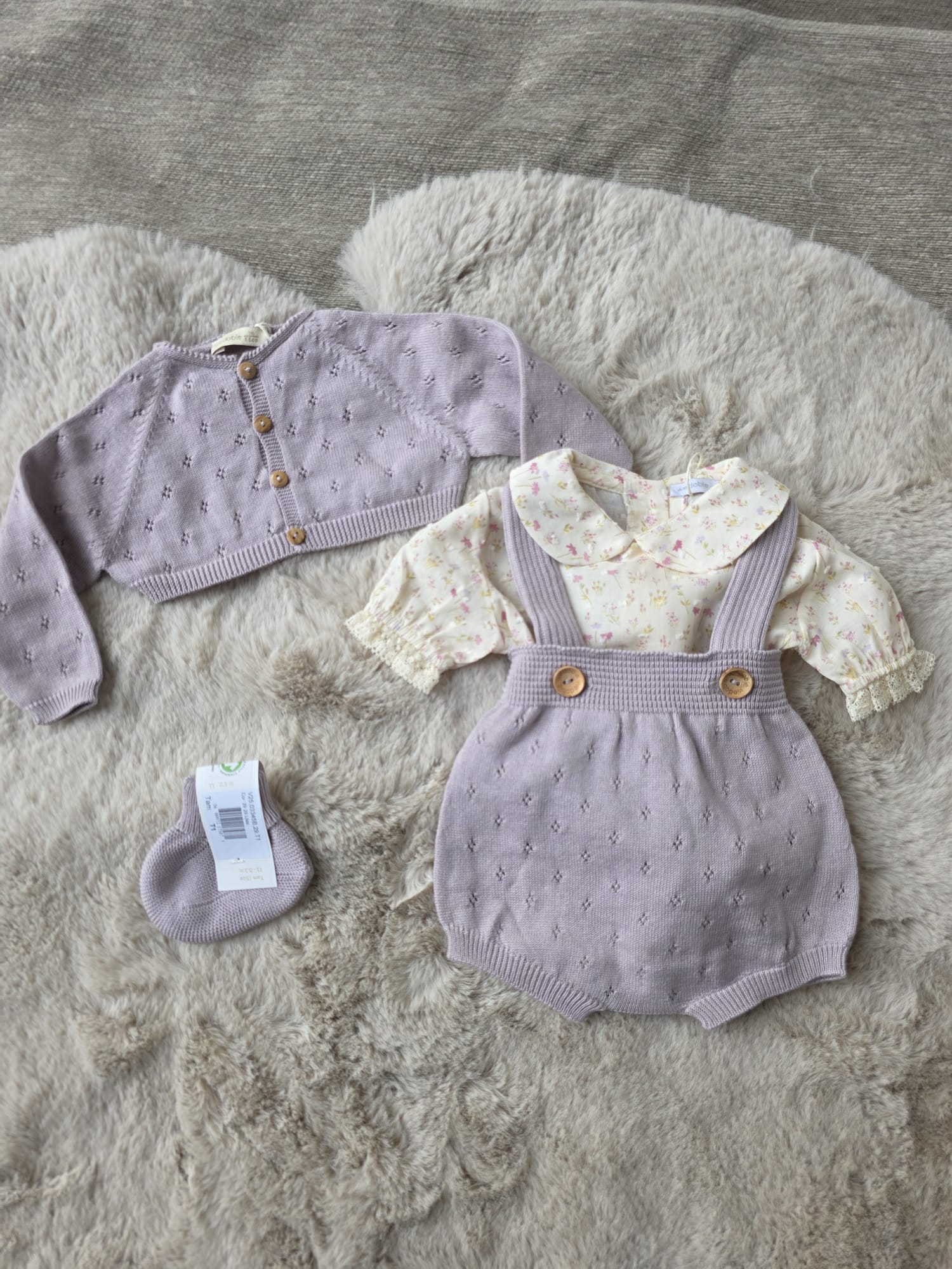 Completo in cotone organico lilla - Wedoble